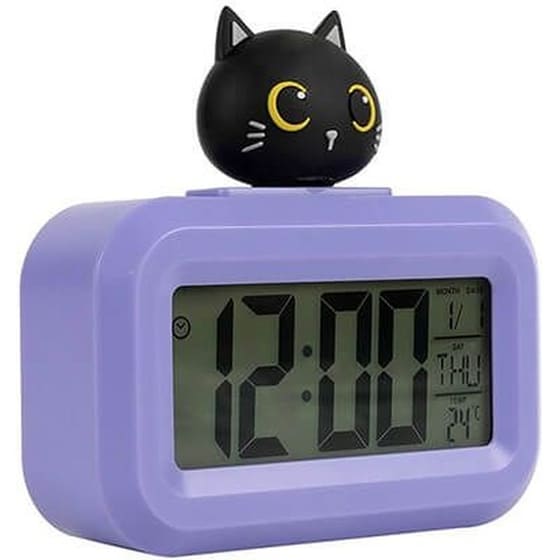 Ρολόι-Ξυπνητήρι i-Total  Black Cat image 0