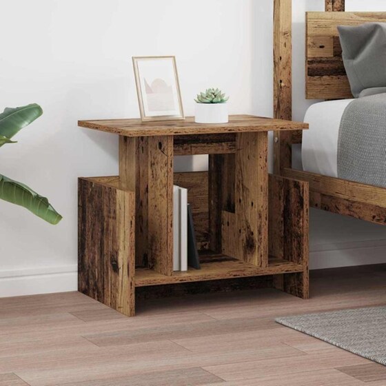 Έπιπλο Τηλεόρασης VidaXL 2 τμχ 50 x 35 x 45 cm - Παλαιωμένο Ξύλο image 4
