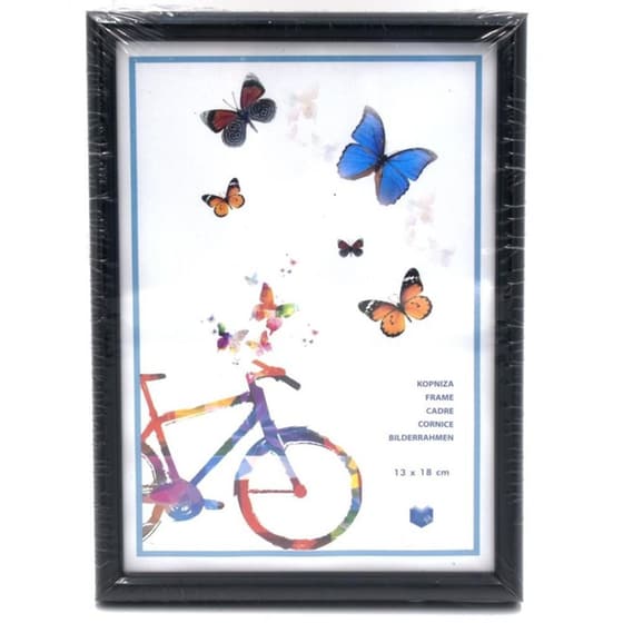 Κορνίζα Τοίχου bd01 Πλαστική 13x18 cm - Μαύρη image 0