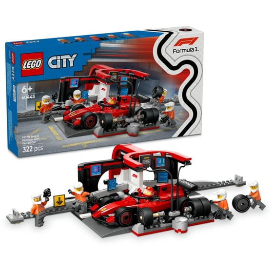 LEGO® City F1® Pit Stop & Pit Crew with Ferrari Car (60443) image 2
