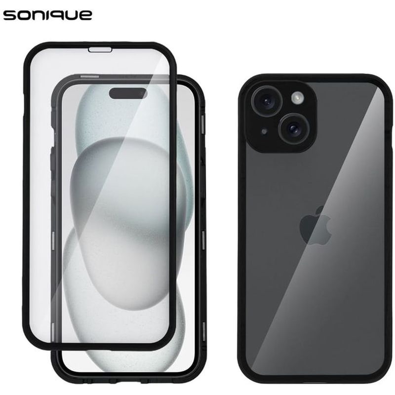 Θήκη Apple iPhone 15 - Sonique Magnetic 360° Full Protector - Μαύρο