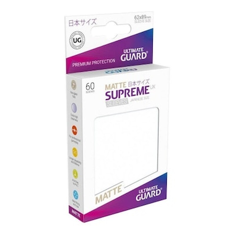 Ultimate Guard Supreme Ux Japanese Sleeves 60ct – Matte Frosted