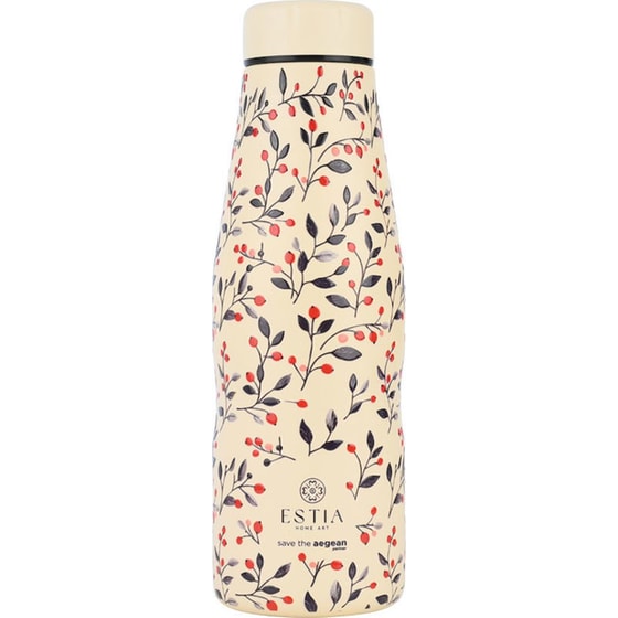 Μπουκάλι Θερμός Estia Home Art Travel Flask Save the Aegean Bloom Beige 500ml image 0