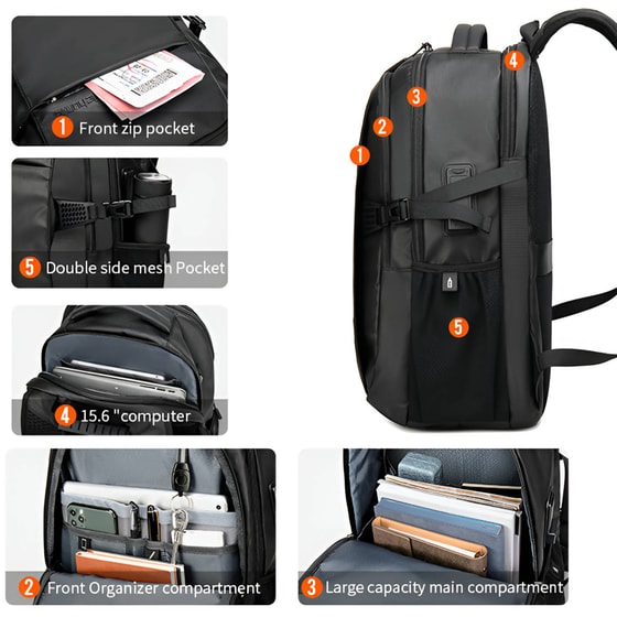 Τσάντα Laptop Arctic Hunter B00388 15.6" Αδιάβροχη - Μπλε image 1