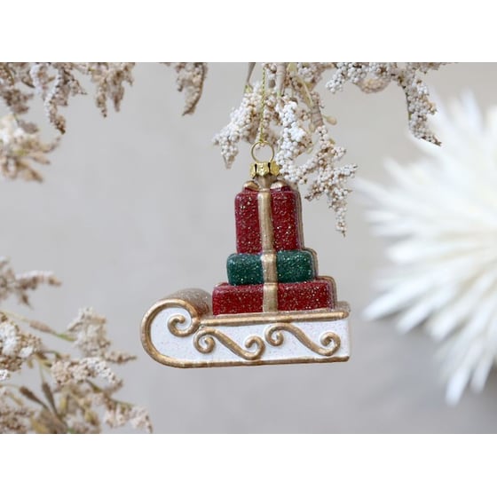 Chic Antique Χριστουγεννιάτικο Κρεμαστό Στολίδι Ακρυλικό - Έλκηθρο Vintage image 1