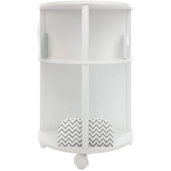 Παιδική Βιβλιοθήκη Atmosphera Round 158471b MDF 40x40x59 cm - Λευκό / Γκρι image 0