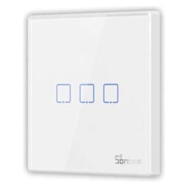 Έξυπνος Ασύρματος Διακόπτης Τοίχου Sonoff T2EU3C-RF 433MHz 3 Καναλιών