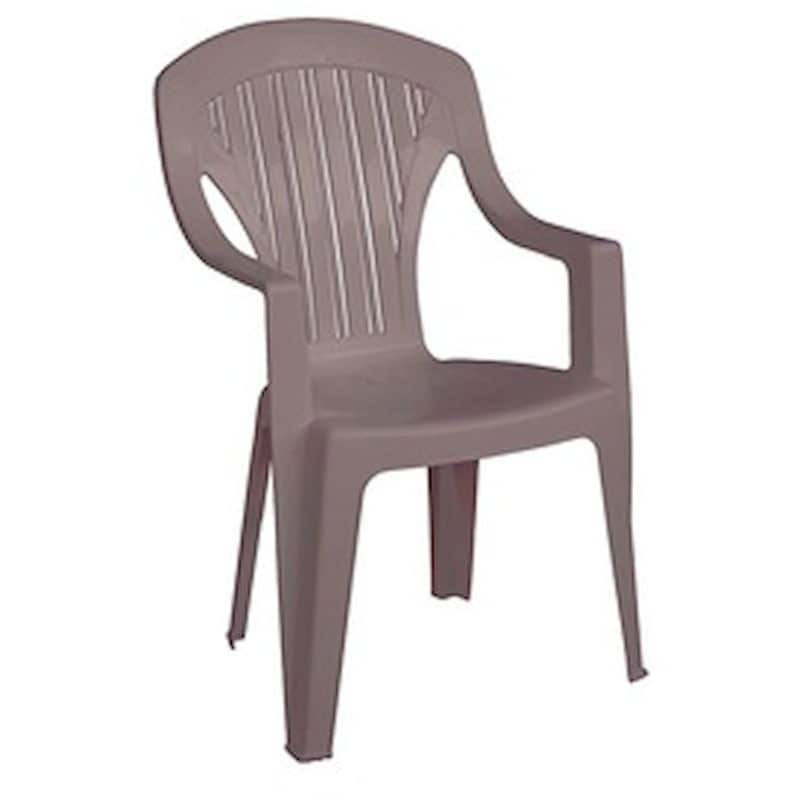 WOODWELL Πολυθρόνα Woodwell Στοιβαζόμενη Πλαστική Tropea Tortora C55173 56x58x90cm - Μπεζ