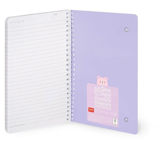 Σημειωματάριο Legami Ριγέ Σπιράλ Large Α5 Teddy Bear image 1