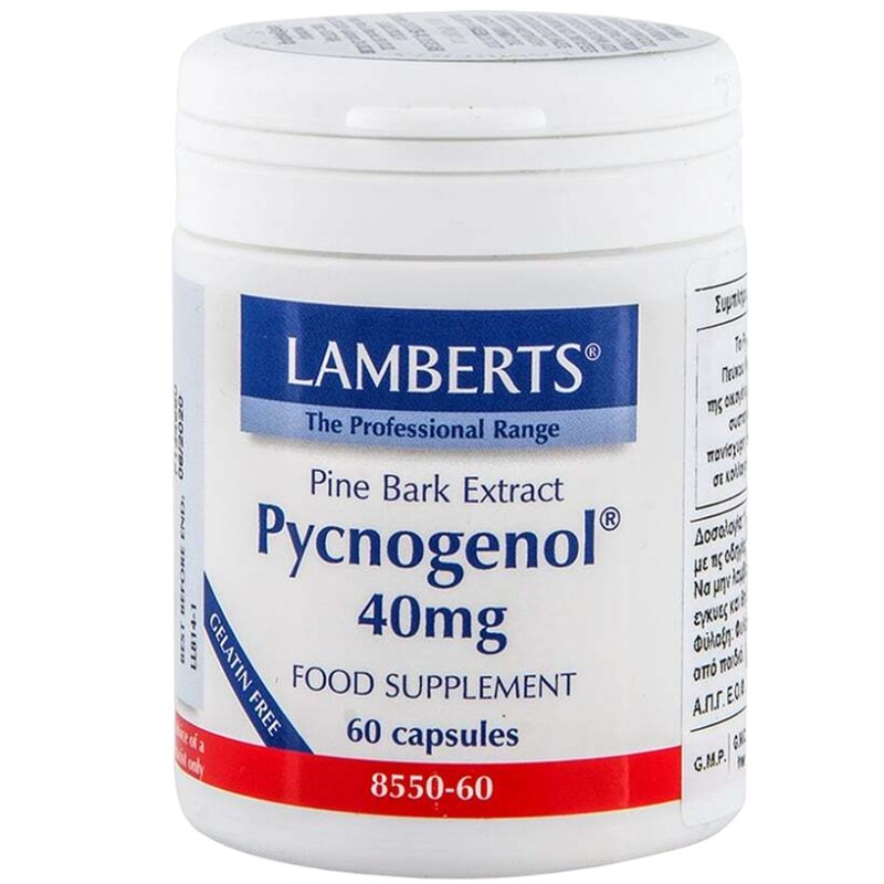 Ειδικό Συμπλήρωμα Διατροφής Lamberts Pycnogenol 40mg - 60 κάψουλες