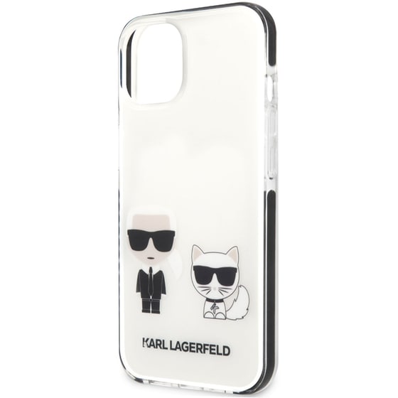 Θήκη Apple iPhone 13 Mini - Karl Lagerfeld Karl + Choupette Hard Case - White image 2