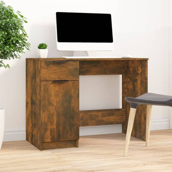 Γραφείο VidaXL από Επεξεργασμένο Ξύλο 100x50x75 cm - Καπνιστή Δρυς image 1