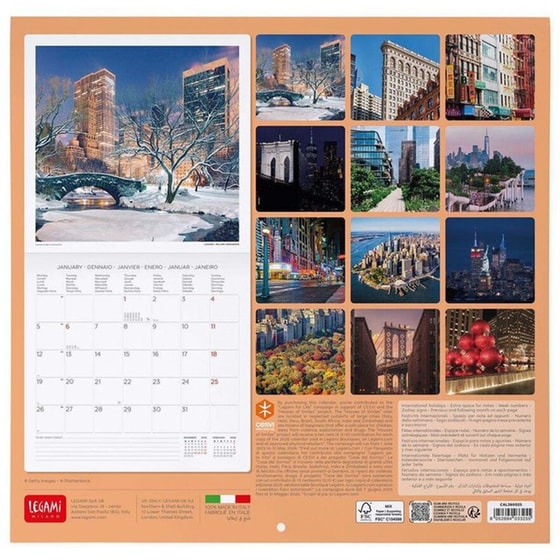 Ημερολόγιο Τοίχου Legami 2026 New York 30x29cm image 2