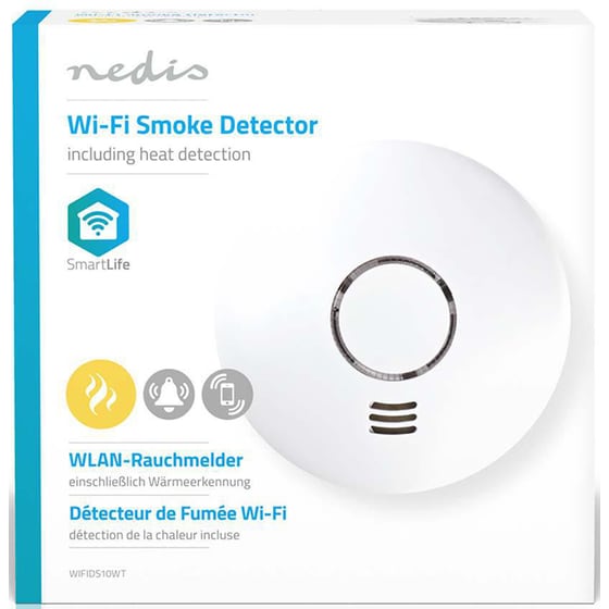 Έξυνπος Ανιχνευτής Καπνού Nedis SmartLife Smoke Detector - Λευκό image 3