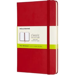 Σημειωματάριο Moleskine Plain Medium Κόκκινο (1 Τεμάχιο)