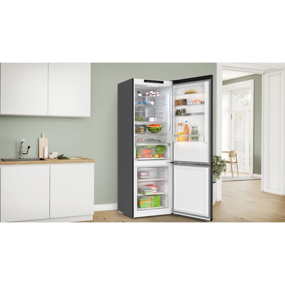 BOSCH KGN49LBCF Total No Frost 440 Lt Μαύρο Ψυγειοκαταψύκτης image 3