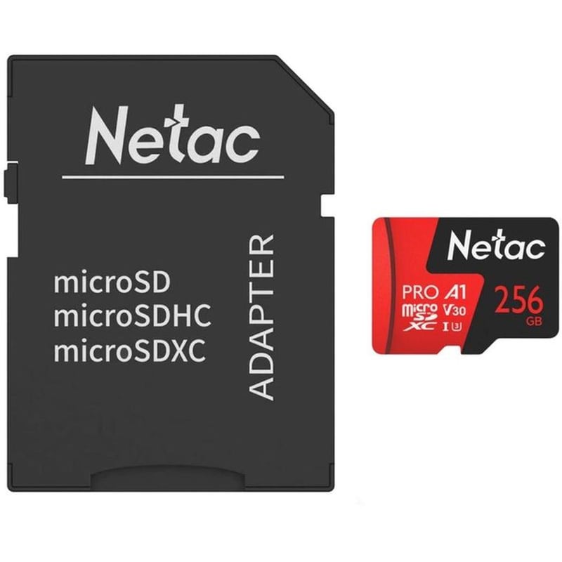 APACER NETAC κάρτα μνήμης MicroSDXC P500 Extreme Pro, 256GB, 100MB/s, Class 10