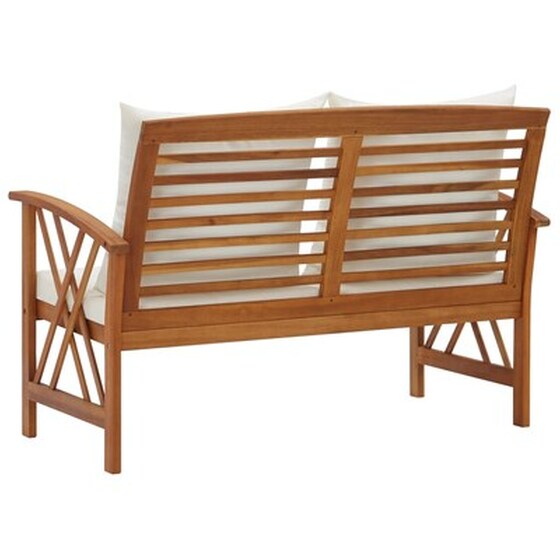 Παγκάκι Κήπου VidaXL από Μασίφ Ξύλο Ακακίας 119x67x83  cm - Σκούρο Γκρι image 4