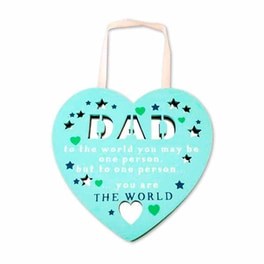 Πινακίδα A.T.P Ξύλινη Dad 10.5x12 cm - Γαλάζιο