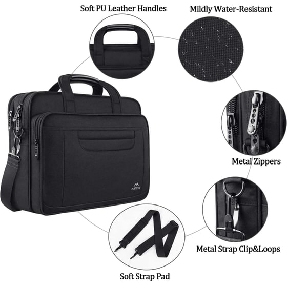 Τσάντα Laptop Matein 1172 17" Αδιάβροχη - Μαύρο image 5
