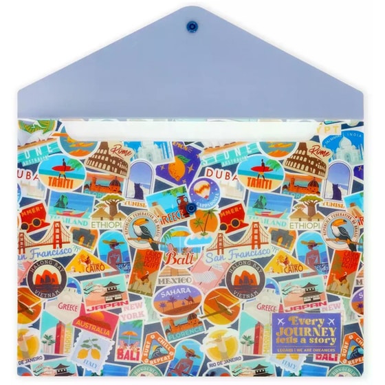 Φάκελος με Κουμπί Legami Travel Stickers image 1