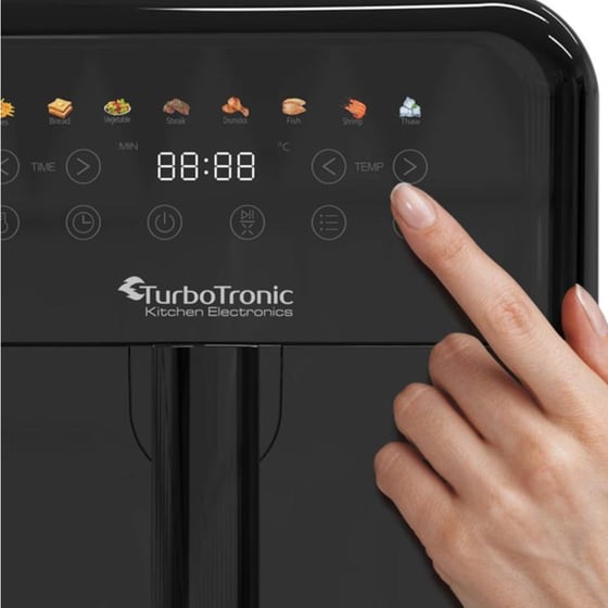 TURBOTRONIC TT-AF190 με Αποσπώμενο Κάδο 1600 W 6 L Μαύρο Φριτέζα Αέρος image 3