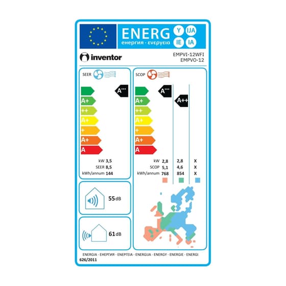 INVENTOR Emperor EMPVI-12WFI/EMPVO-12 12.000 BTU  A+++/A+++  με Ιονιστή & Wi-Fi Κλιματιστικό Inverter image 7