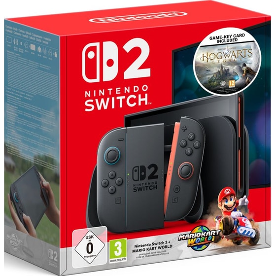 Nintendo Switch 2 Μαύρο Mario Kart World & Hogwart's Legacy Bundle image 0