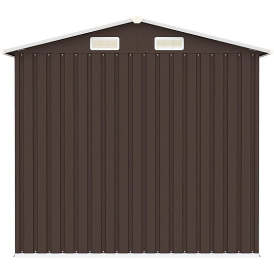 Vidaxl Αποθήκη Κήπου Καφέ 205 X 129 X 183 Εκ. Από Γαλβανισμένο Ατσάλι image 3