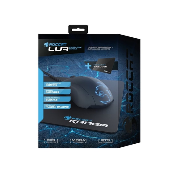 Gaming Mouse Roccat Lua Μαύρο & Roccat Kanga Mini Pad image 2