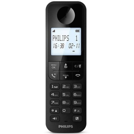 Ασύρματο Τηλέφωνο Philips D2701B/GRS - Μαύρο image 3