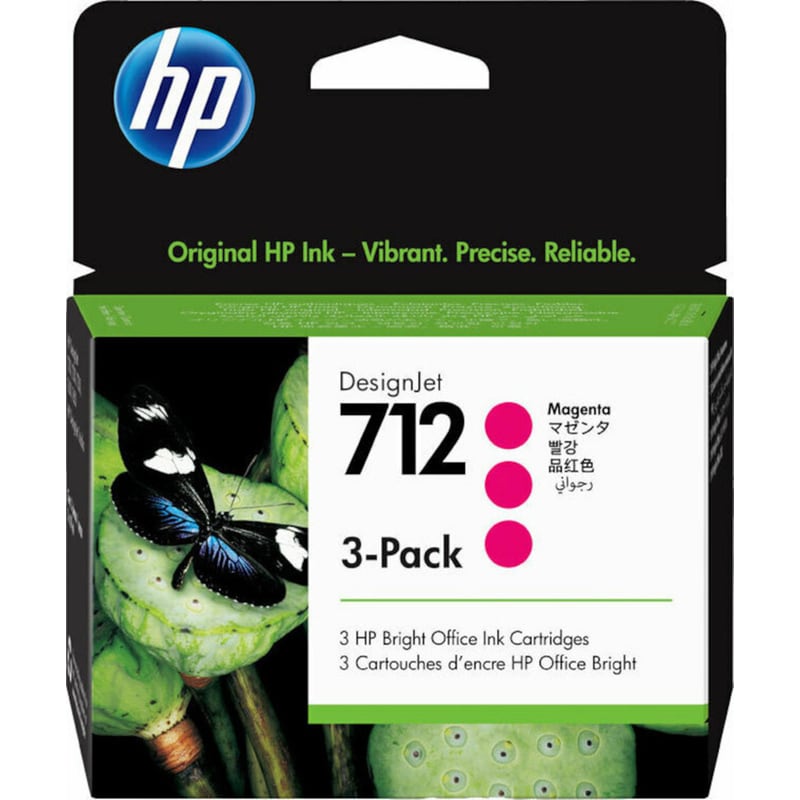 HP Μελάνι HP 712 Ματζέντα 3-Pack - 3ED78A