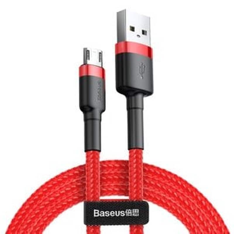 Καλώδιο Baseus Cafule Braided Usb / Micro Usb Qc3.0 2.4a 1m - Baseus - Κόκκινο - Micro Usb