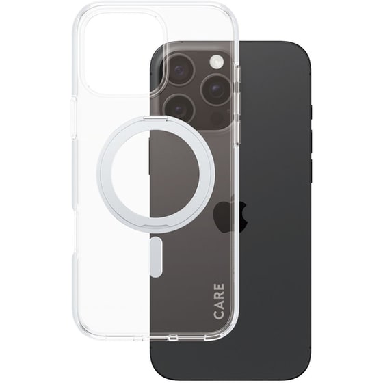 Θήκη Apple iPhone 16 Pro Max - PanzerGlass MagSafe Kickstand Case - Transparent with Black Stand image 0