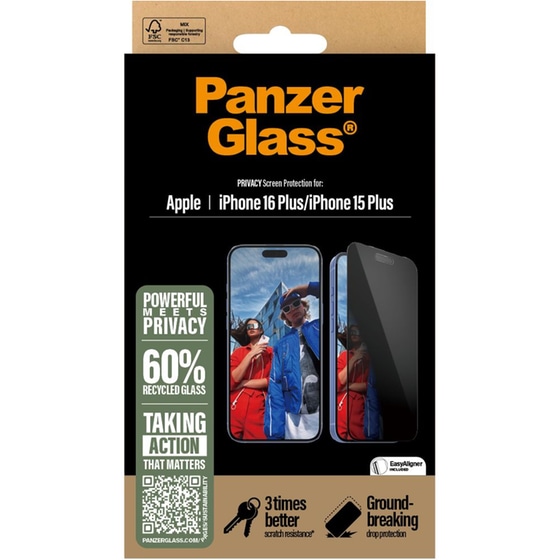 Προστατευτικό οθόνης Apple iPhone 16 Plus - PanzerGlass Privacy Screen Protection image 3