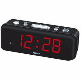 Ψηφιακό Ρολόι Επιτραπέζιο με Led 16x7x4 cm - Μαύρο