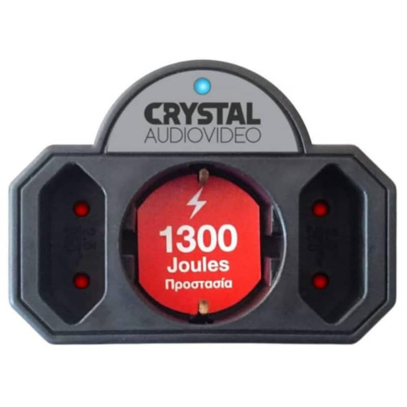 CRYSTAL AUDIO Ταφ Ασφαλείας Crystal Audio CP21 3 Θέσεων - Μαύρο