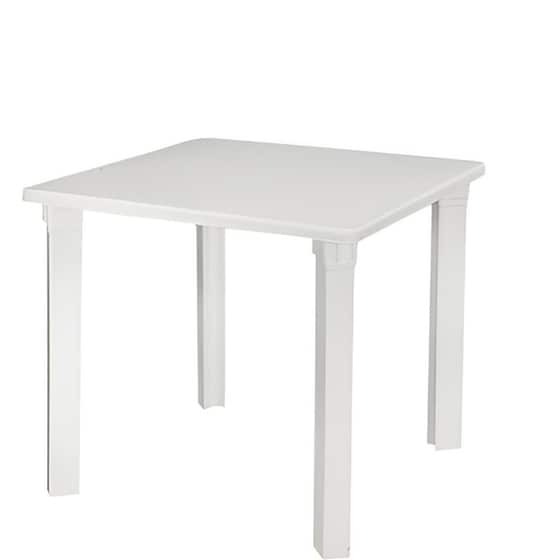 Τραπέζι Εξωτερικού Χώρου 24Mall c8657 από Πλαστικό 80x80x72 cm - Λευκό image 0