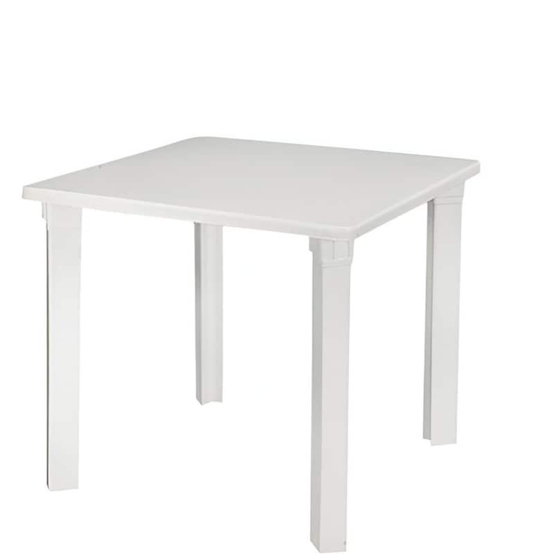 Τραπέζι Εξωτερικού Χώρου Woodwell c8657 από Πλαστικό 80x80x72 cm - Λευκό