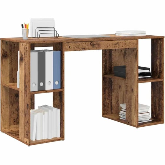 Γραφείο VidaXL από Επεξεργασμένο Ξύλο 130x50,5x75 cm - Παλιό Ξύλο image 1