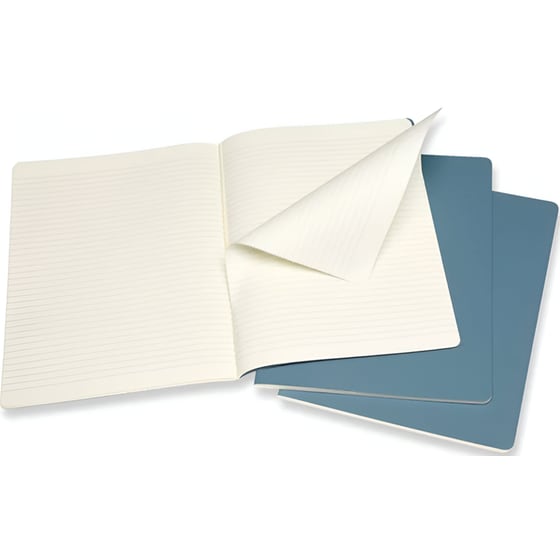 Σημειωματάριο Moleskine Cahier Ριγέ XL Μπλε (3 Τεμάχια) image 1