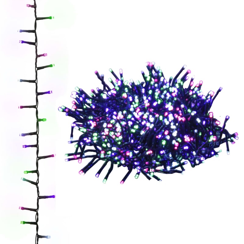 Λάμπακια Compact Vidaxl Με 3000 LED Από PVC 65m - Παστέλ Πολύχρωμα