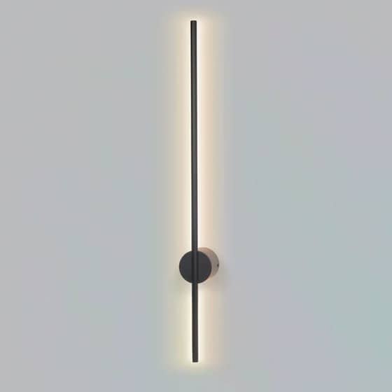 Απλίκα Τοίχου Led Aca από Αλουμίνιο 8x7x80 cm - Μαύρη image 0