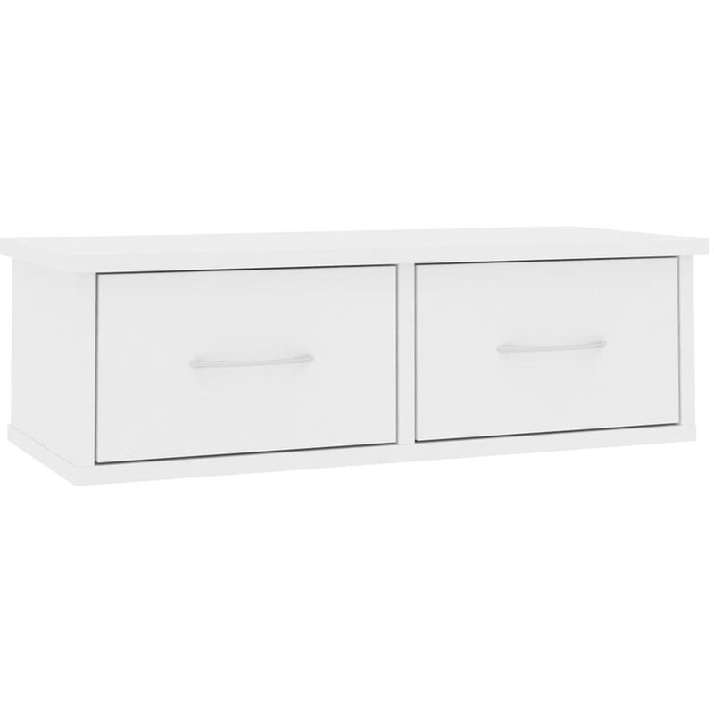 VIDAXL Ράφι Τοίχου VidaXL με Συρτάρια από Μοριοσανίδα 60x26x18.5 cm - Λευκό