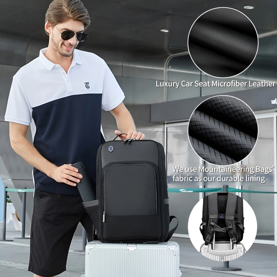 Τσάντα Laptop Arctic Hunter B00403 15.6" Αδιάβροχη - Μαύρο image 3
