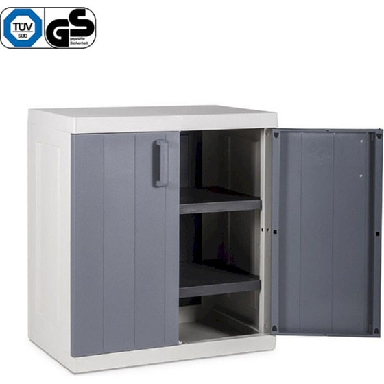 Ντουλάπα Toomax Δίφυλλη Πλαστική 89x54x96cm - Γκρι/Ανθρακί image 3