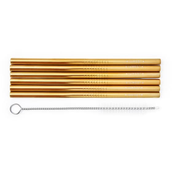 Stainless Steel Straws S Set of 6 image 1