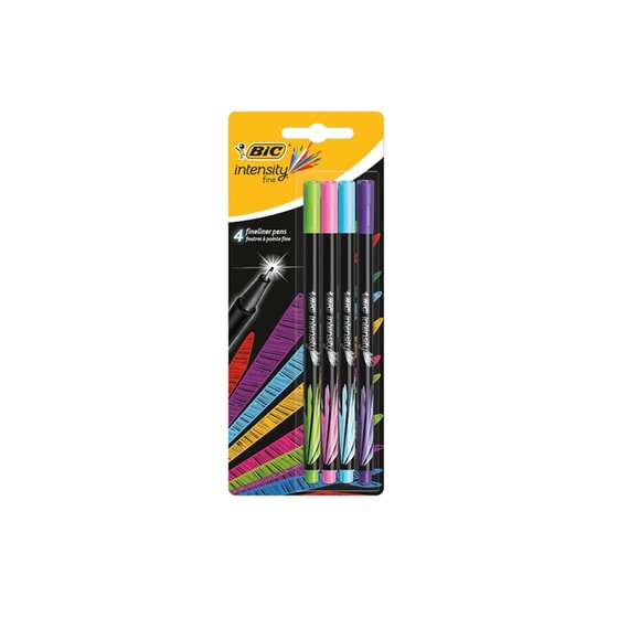 Στυλό Υγρής Μελάνης BIC Intensity Fine Fun 0.7 mm (4 Τεμάχια) image 0
