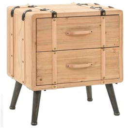 Κομοδίνο Vidaxl Από Μασίφ Ξύλο Ελάτης 50x35x57 cm - Φυσικό