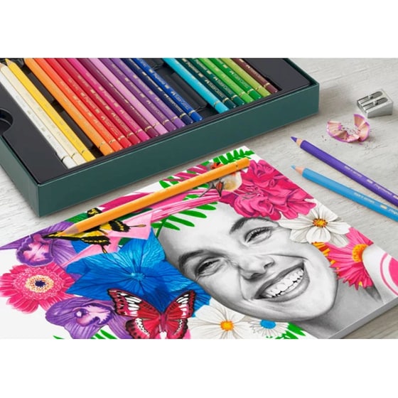 Ξυλομπογιές Faber Castell Polychromos Σετ σε Κασετίνα 32 Τεμάχια & 6 Μολύβια Pitt Graphite Matt & Γόμα & Ξύστρα image 3